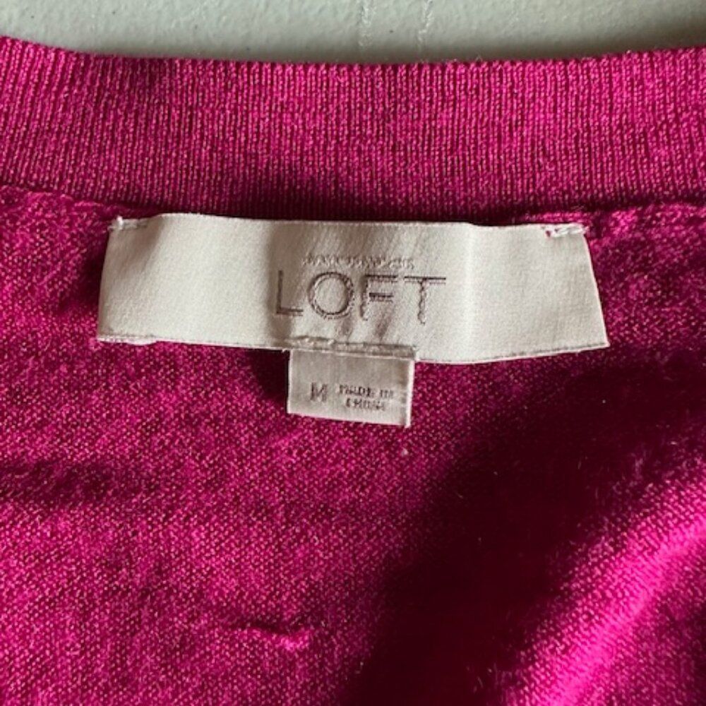 Pink Ann Taylor Loft Cardigan   8657 - Picture 6 of 6